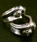 Photo13: Skull On Gothic Ring