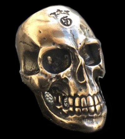 Photo1: Large Skull Ring with Jaw 3rd generation