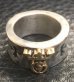 Photo16: 18K Gold High Raised G & Crown On Wide Cigar Band Ring