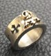 Photo10: 18K Gold High Raised G & Crown On Wide Cigar Band Ring