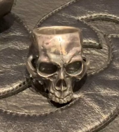 Photo2: Old Large Skull Ring Without Jaw