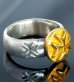 Photo4: Pure Gold Wrap Raised Maltese Cross H.W.O Ring