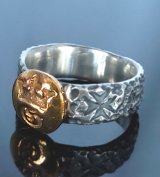 Pure Gold Wrap G&Crown Chiseled H.W.O Ring