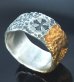 Photo7: Pure Gold Wrap Multi Engraved Large Chiseled H.W.O Ring [Atelier Mark]