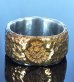 Photo3: Pure Gold Wrap Multi Engraved Large Chiseled H.W.O Ring [Atelier Mark]