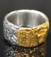 Photo4: Pure Gold Wrap Multi Engraved Large Chiseled H.W.O Ring [G&Crown]