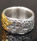 Photo7: Pure Gold Wrap Multi Engraved Large Chiseled H.W.O Ring [G&Crown]