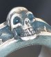 Photo13: Twelve Small Skull On 7.5mm Wide Side Flat Chiseled Reel Ring