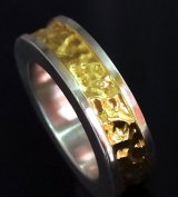 Pure Gold Wrap 7.5 x 4.5mm Wide Side Flat Chiseled Reel Ring