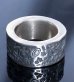 Photo4: 12mm Wide Multi Stamp Flat Bar Ring Bold