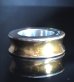 Photo6: Pure Gold Wrap 10 x 6mm Wide Bolo Neck Smooth Reel Ring [R-192]