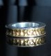 Photo9: Pure Gold Wrap 7 x 5mm Wide Bolo Neck Chiseled Reel Ring