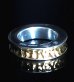 Photo3: Pure Gold Wrap 7 x 5mm Wide Bolo Neck Chiseled Reel Ring