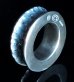 Photo4: 10 x 5.8mm Wide Bolo Neck Chiseled Reel Ring