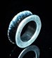 Photo2: 10 x 5.8mm Wide Bolo Neck Chiseled Reel Ring (2)