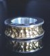 Photo7: Pure Gold Wrap 10 x 6mm Wide Bolo Neck Chiseled Reel Ring