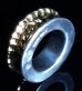 Photo4: Pure Gold Wrap 10 x 6mm Wide Bolo Neck Chiseled Reel Ring