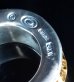 Photo2: Pure Gold Wrap 10 x 6mm Wide Bolo Neck Chiseled Reel Ring (2)