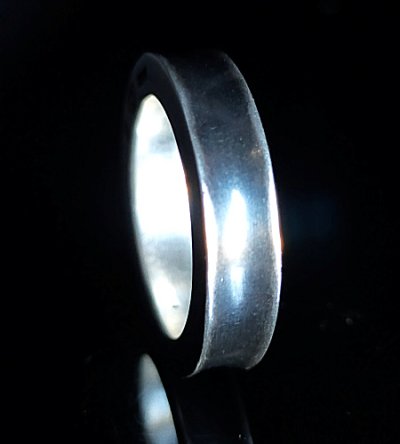 Photo2: 6 x 4mm Wide Bolo Neck Smooth Reel Ring