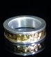 Photo10: Pure Gold Wrap 7.5 x 3mm Wide Side Flat Chiseled Reel Ring