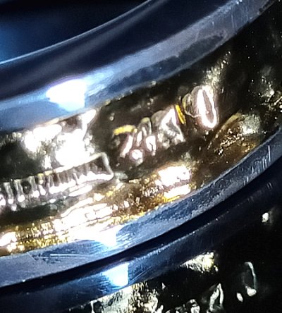 Photo2: Pure Gold Wrap 7.5 x 3mm Wide Side Flat Chiseled Reel Ring