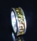 Photo9: Pure Gold Wrap 7.5 x 3mm Wide Side Flat Chiseled Reel Ring