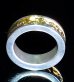 Photo4: Pure Gold Wrap 7.5 x 3mm Wide Side Flat Chiseled Reel Ring
