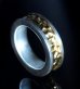 Photo1: Pure Gold Wrap 7.5 x 3mm Wide Side Flat Chiseled Reel Ring (1)