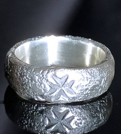 Photo1: Mini Textured H.W.O Ring