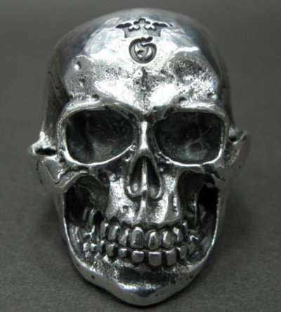 Photo2: Large Skull Ring with Jaw 2nd generation