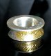 Photo7: Smooth & Pure Gold Wrap Mini Textured 10 x 6mm Wide Bolo Neck Reel Ring