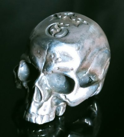 Photo2: Large Skull Full Head Ring Without Jaw