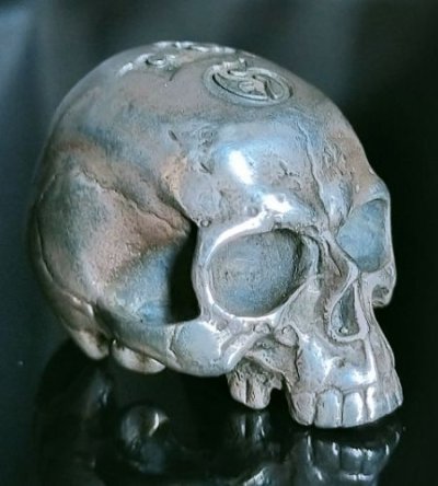 Photo1: Large Skull Full Head Ring Without Jaw
