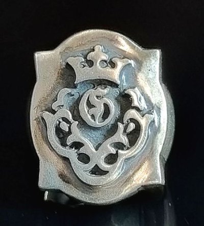 Photo1: Master Raised Atelier Mark Shield Ring