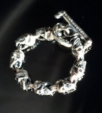 Photo1: 1/32 All Skulls Link Ring