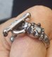Photo5: Old Bulldog With Skull Triangle Wire O-ring & T-bar Ring