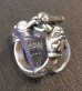 Photo7: Old Bulldog With Skull Triangle Wire O-ring & T-bar Ring