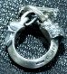 Photo7: Lion With Skull Triangle Wire O-ring & T-bar Ring