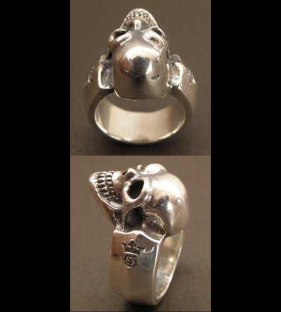 Photo5: Single Skull Ring