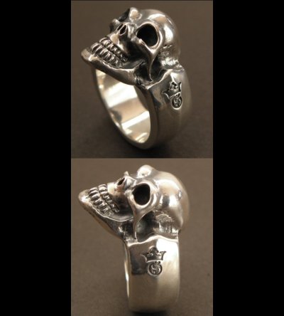 Photo4: Single Skull Ring