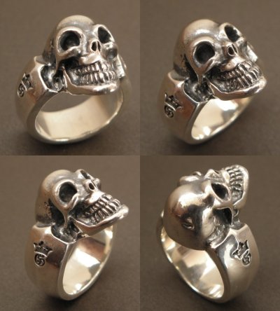 Photo3: Single Skull Ring