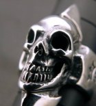 More Photo1: Skull with Spike Ring (Flat ring)