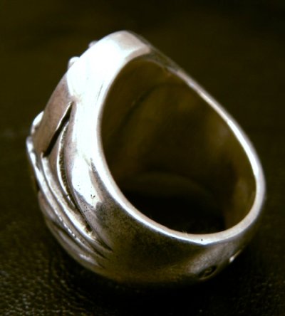 Photo5: Sculpted Oval Large Signet Ring