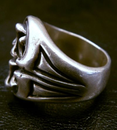 Photo4: Sculpted Oval Large Signet Ring