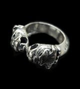 Quarter Old Bulldog Triangle Wire Bangle Ring