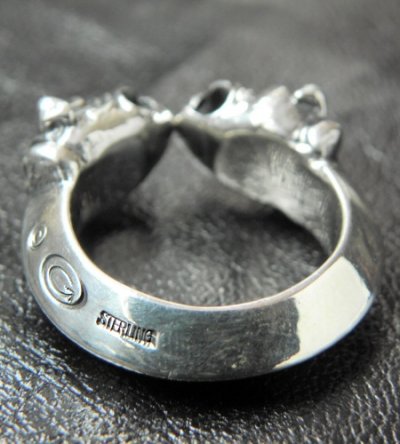 Photo4: Quarter Old Bulldog Triangle Wire Bangle Ring