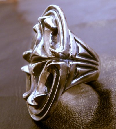 Photo2: Sculpted Oval Ring