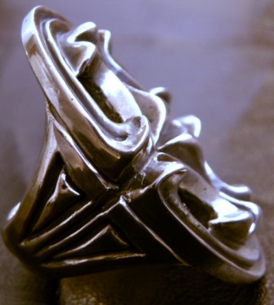 Photo5: Sculpted Oval Ring