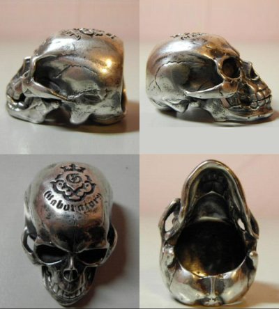 Photo4: Large Skull Full Head Ring