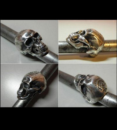 Photo5: Large Skull Full Head Ring